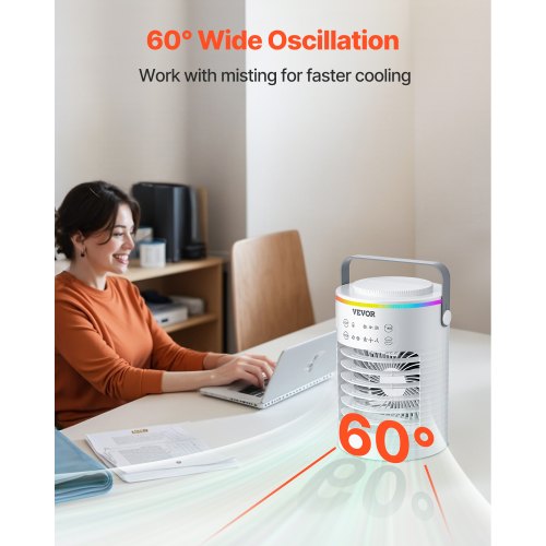 Portable Air Conditioner 4in1 Evaporative Air Cooler 3Speed Mini Air