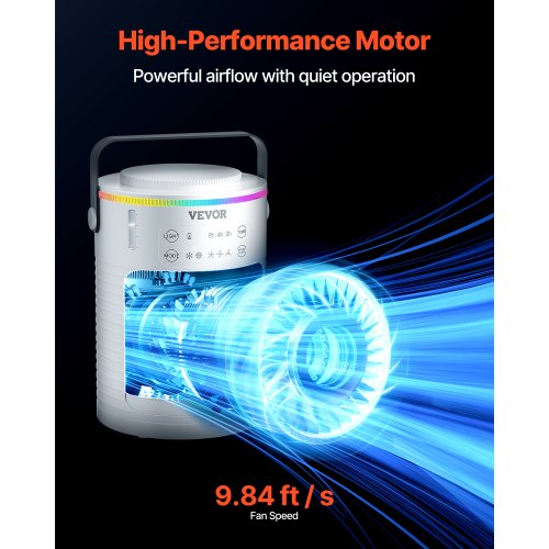 Portable Air Conditioner 4in1 Evaporative Air Cooler 3Speed Mini Air