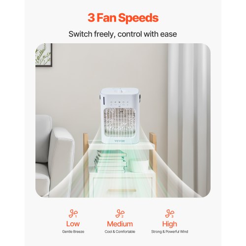 Portable Air Conditioner 4in1 Evaporative Air Cooler 700ml Water Tank