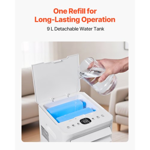 Portable Air Conditioner 9L 550 CFM Swamp Cooler Air Conditioner with 12H
