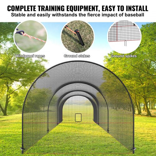 Baseball Batting Cage Softball and Baseball Batting Cage Net and Frame
