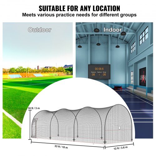 Baseball Batting Cage Softball and Baseball Batting Cage Net and Frame