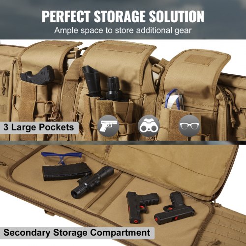 Rifle Bag 36 inch Tactical Double Long Gun Bag Soft Rifle Case with Lockable