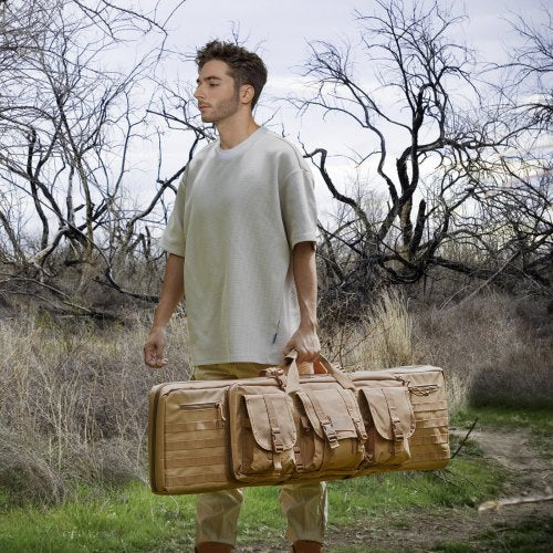 Rifle Bag 36 inch Tactical Double Long Gun Bag Soft Rifle Case with Lockable