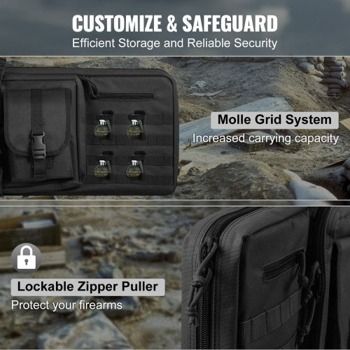 Tactical Range Bag 42 inch Tactical Double Firearm Bag Soft Outdoor