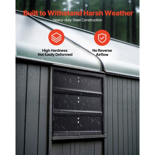 14 inch Shutter Exhaust Fan Wall Mounted Attic Vent Fan with Variable Speed