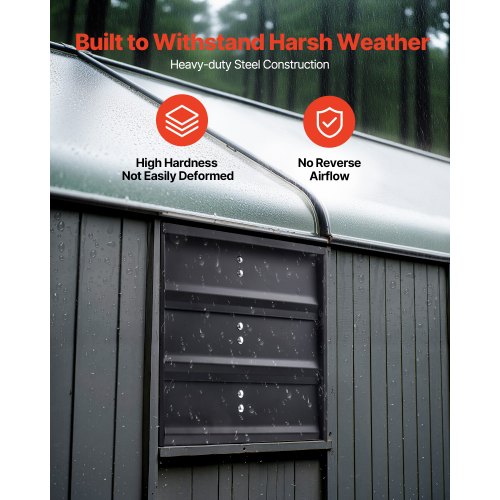 10 inch Shutter Exhaust Fan Wall Mounted Attic Vent Fan with Variable Speed