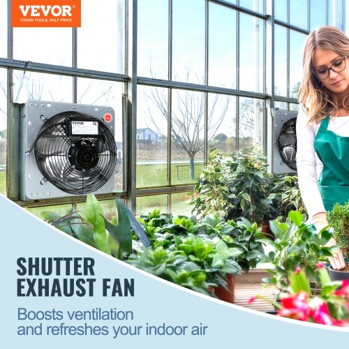 16 Shutter Exhaust Fan Highspeed 2000 CFM Aluminum Wall Mount Attic Fan