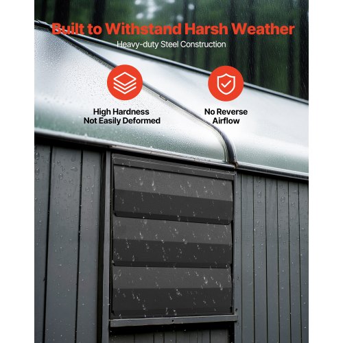 10 inch Shutter Exhaust Fan Wall Mounted Attic Vent Fan with Smart