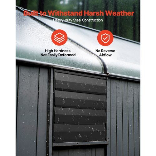 14 inch Shutter Exhaust Fan Wall Mounted Attic Vent Fan with Smart
