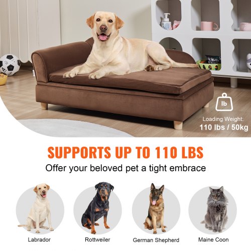 Pet Sofa Dog Couch for LargeSized Dogs and Cats Soft Velvety Dog Sofa