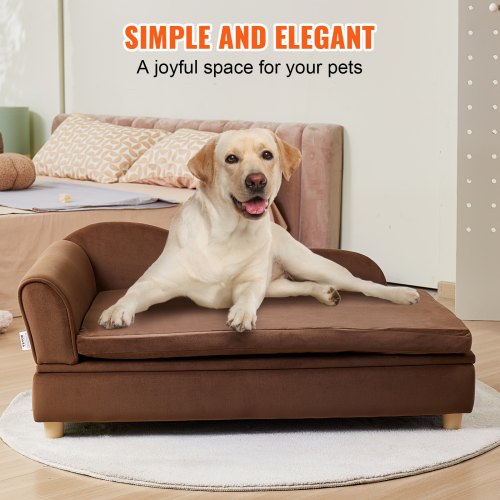 Pet Sofa Dog Couch for LargeSized Dogs and Cats Soft Velvety Dog Sofa