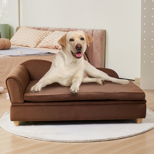 Pet Sofa Dog Couch for LargeSized Dogs and Cats Soft Velvety Dog Sofa