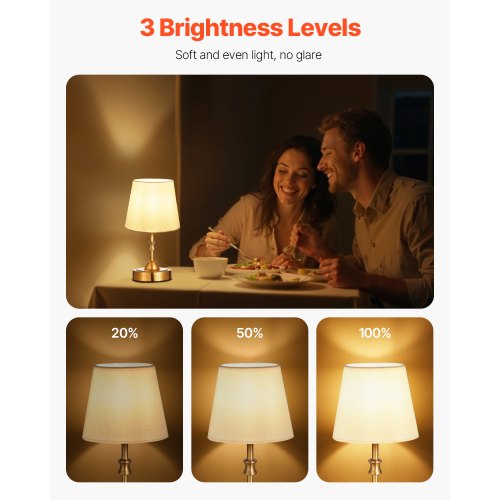 Cordless Table Lamp 5200mAh Builtin Rechargeable Battery Small Desk Lamp