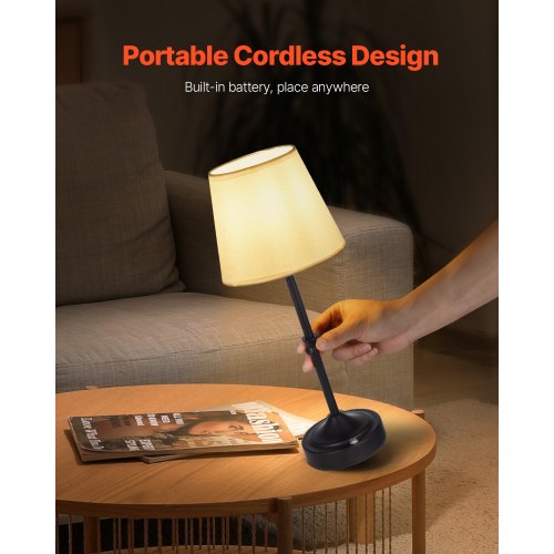 Cordless Table Lamp 2 Pack 5200mAh Builtin Rechargeable Battery Desk
