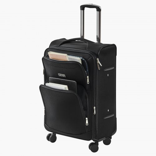 Softside Expandable Luggage with Spinner Wheels 24Inch Softside Checked