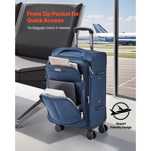 Softside Expandable Luggage with Spinner Wheels 20Inch Softside Carry on Luggage