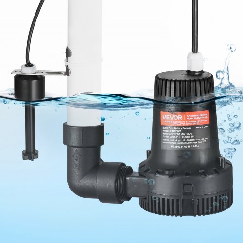 Basement Emergency BackUp Sump Pump 2000GPH 017 HP Backup Sump Pump