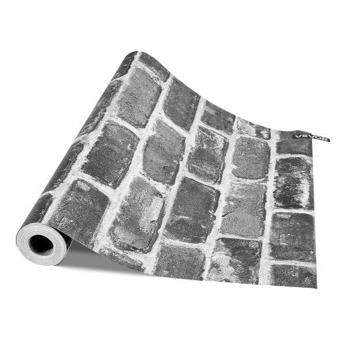 Peel and Stick Wallpaper 177 x 393.7 inch Contact Paper Gray Brick