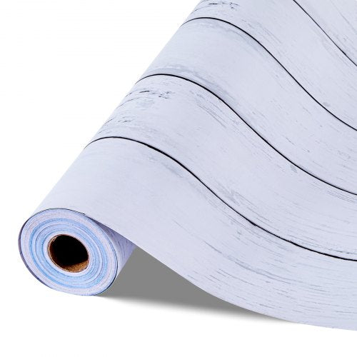 Peel and Stick Wallpaper 177 x 472.4 inch Contact Paper White Wood