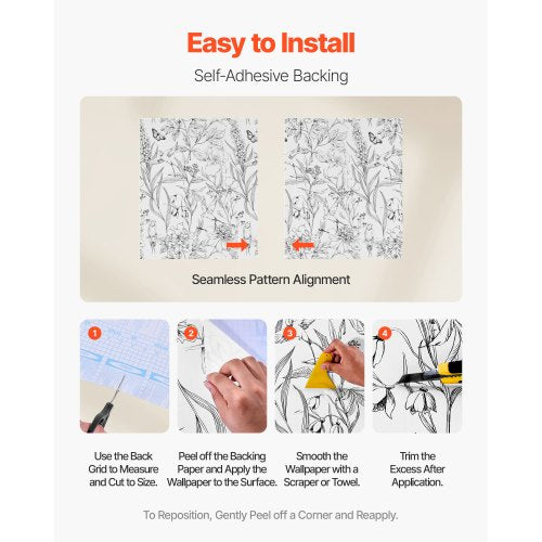 Peel and Stick Wallpaper 177 x 393.7 inch Contact Paper White Line Art