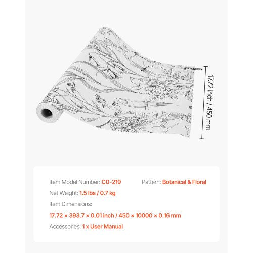 Peel and Stick Wallpaper 177 x 393.7 inch Contact Paper White Line Art