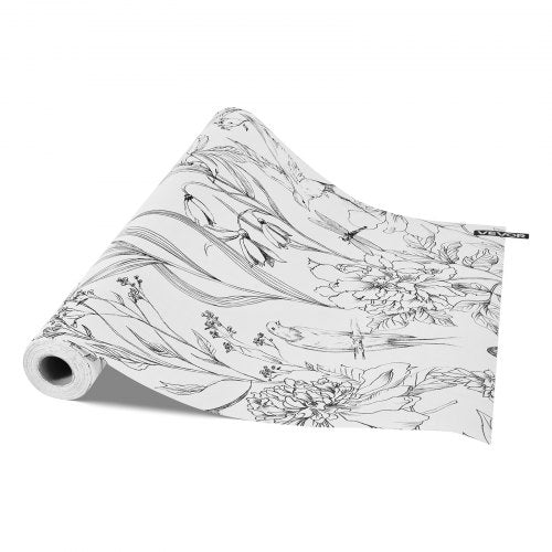 Peel and Stick Wallpaper 177 x 393.7 inch Contact Paper White Line Art