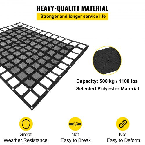 Cargo Net with Mesh 8 x 67 Cargo Net for Pickup Truck Bed Heavy Duty