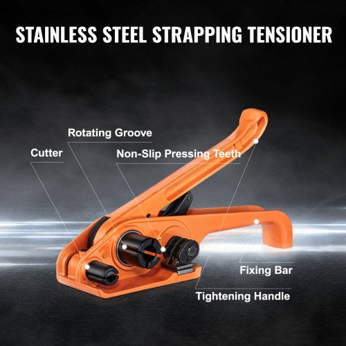 Banding Strapping Kit with Strapping Tensioner Tool 328 ft Length Woven