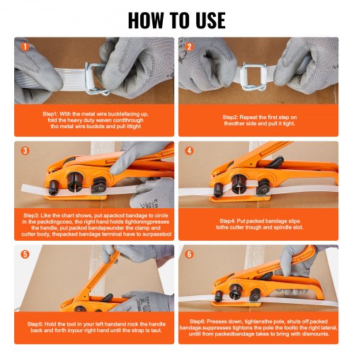 Banding Strapping Kit with Strapping Tensioner Tool 328 ft Length Woven