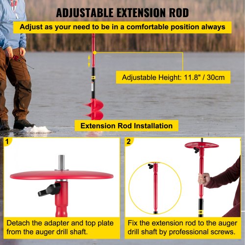 Ice Drill Auger 6 Diameter Nylon Ice Auger 39 Length Ice Auger