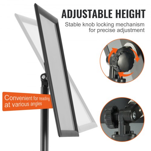 Pedestal Sign Holder 11 x 17 Inch Vertical and Horizontal Adjustable Poster