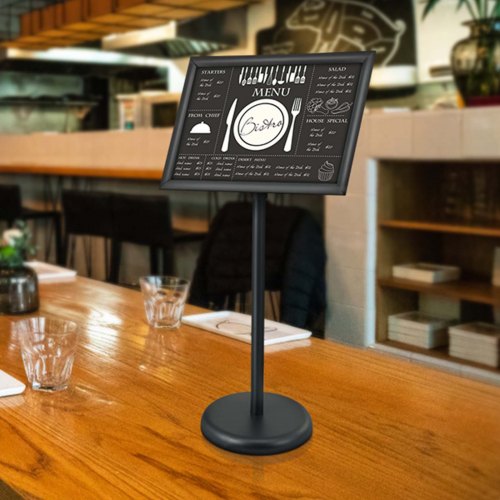 Pedestal Sign Holder 11 x 17 Inch Vertical and Horizontal Adjustable Poster