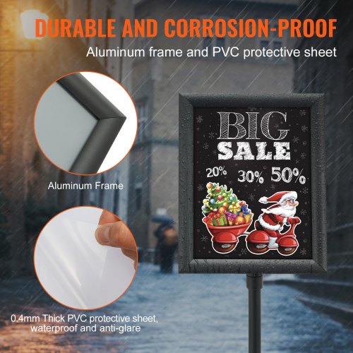 Pedestal Sign Holder 85 x 11 Inch Vertical and Horizontal Adjustable