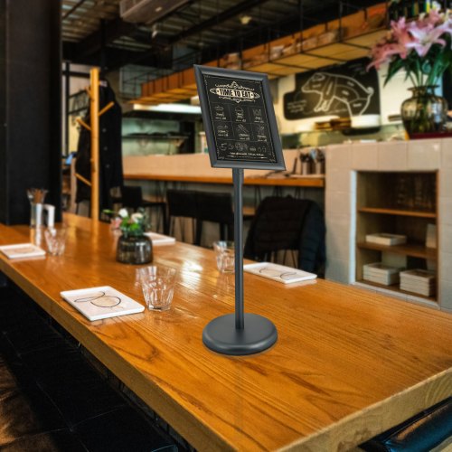 Pedestal Sign Holder 85 x 11 Inch Vertical and Horizontal Adjustable