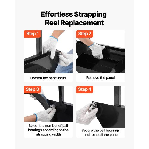Banding Strapping Cart Fit for Steel Strapping Coils with 23.6 inches Core