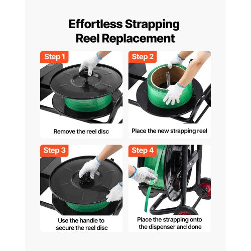 Banding Strapping Cart Fit for PET PP Polyester Strapping Coils with 8