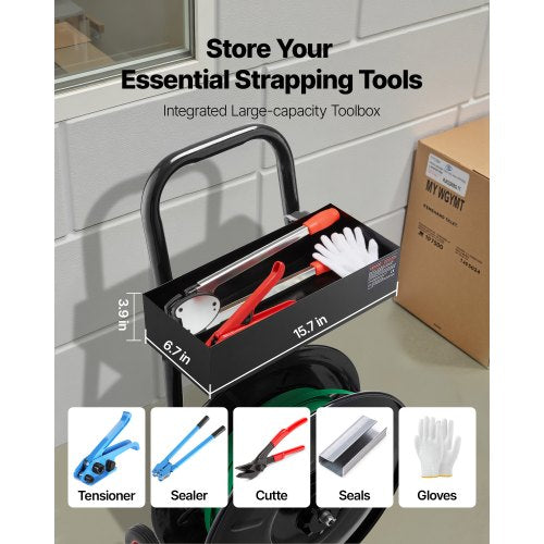 Banding Strapping Cart Fit for PET PP Polyester Strapping Coils with 8