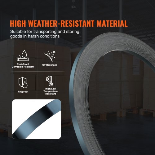 Packaging Steel Strapping Roll 330 Length x 12 Width x 0016 Thickness