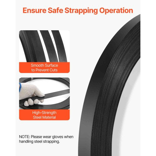 Steel Strapping Coil 34 in x 002 in x 300 ft Metal Strapping Banding