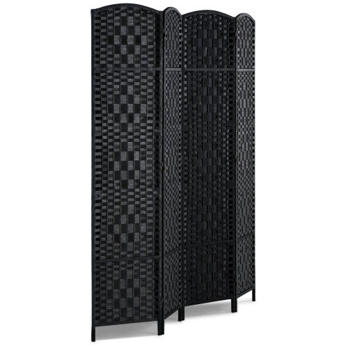 4 Panel Room Divider HandWoven Folding Privacy Screens with Hinges