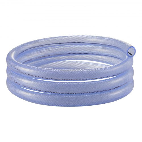 Braided Clear Vinyl Tubing 34 ID x 1920 OD 10FT Plastic PVC Tubing