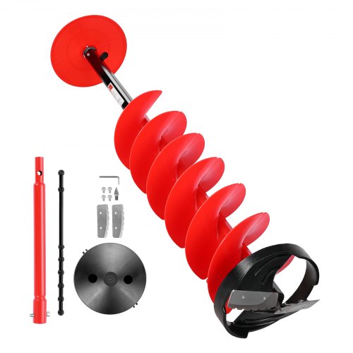 Ice Auger Drill Bit 8In Diameter 41In Length Cordless Nylon Fishing Augers