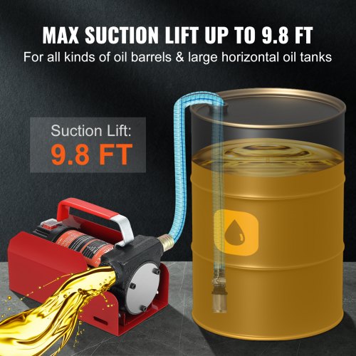 Diesel Fuel Transfer Pump Kit10 GPM 12V DC Portable Electric SelfPriming