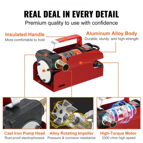 Diesel Fuel Transfer Pump Kit10 GPM 12V DC Portable Electric SelfPriming