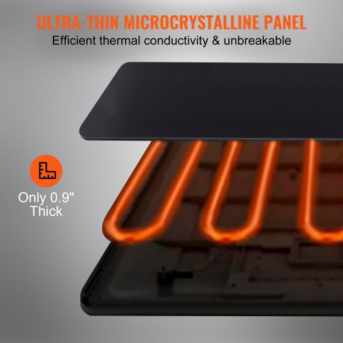 Electric Warming Tray 165 x 11 Portable Tempered Glass Heating Tray