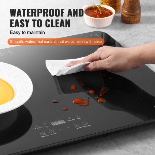 Electric Warming Tray Buffet Food Warming w Temp Control Tempered Glass – 17 L
