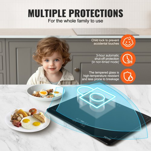 Electric Warming Tray Buffet Food Warming w Temp Control Tempered Glass – 17 L
