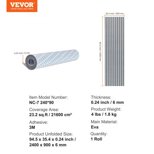 Boat Flooring EVA Foam Boat Decking 945 x 354 NonSlip SelfAdhesive