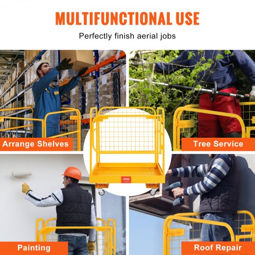 Forklift Safety Cage 1200 lbs Load Capacity 36 x 36 inches Folding